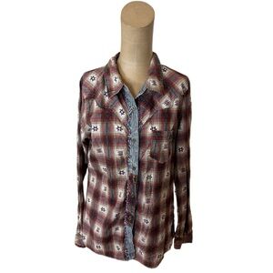 NWT! Eased BKE Western Button Down Top Size Medium